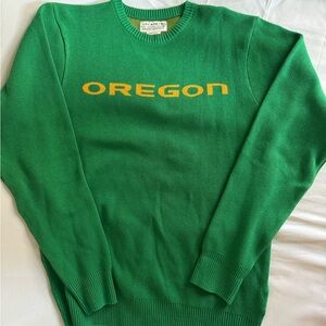 Green 'Oregon' Knit Crewneck Sweater for Men